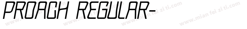 Proach Regular字体转换